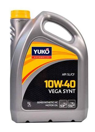 Масло моторное полусинтетическое vega synt 10w-40 api sl/cf 5,0 л тм yuko