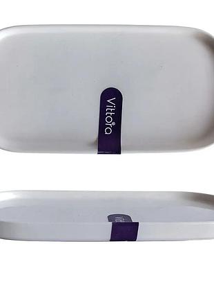 Блюдо vittora cream royale vt-p-2217cr 21.7х10.3 см кремовое