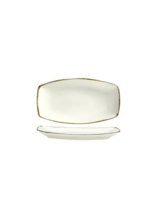 Блюдо прямоугольное kutahya porselen cor atlantis bohem atboh-16-ky-801-r-14 16x9,6 см бежевое
