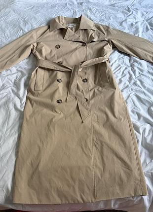 Новый объемный тренч бежевого цвета glassons, размер м
