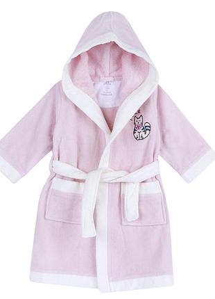 Дитячий махровий халат chicco robe pink purr