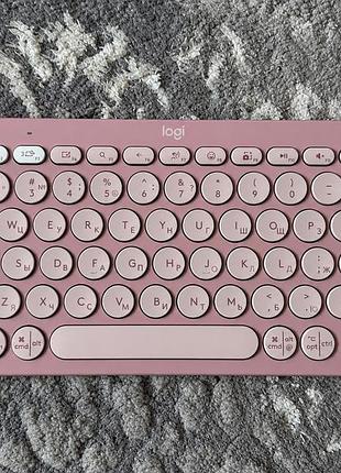 Клавіатура бездротова logitech pebble keys 2 k380s bluetooth ua tonal rose