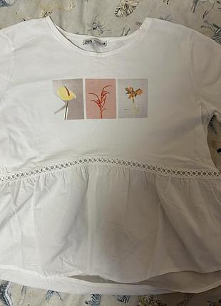 Футболка жіноча, zara футболка біла, літній одяг, жіночий одяг