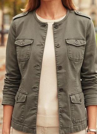 Стильний брендовий жакет marc o’polo garment dyed в стилі мілітарі / сафари, розмір s-m (40)