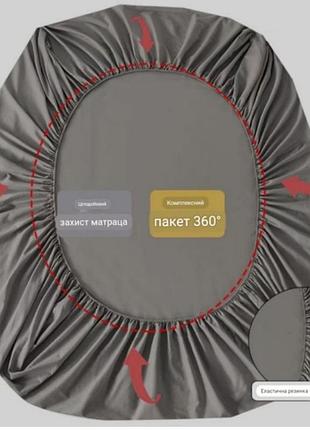 Простынь на резинке 90*200см 4