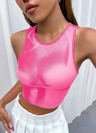 Shein unity укорочений топ без рукавів з принтом карти тепла тіла розмір м