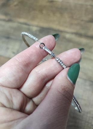 Сережки кільця зі стразами 5