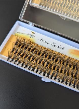Безвузелкові пучкові вії nesura eyelash 07-40d 13mm вигин с 2