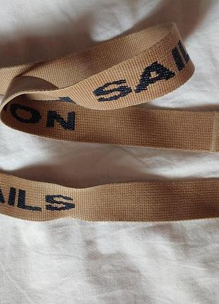 Ремень пояс north sails, бежевый цвет текстиль 111см