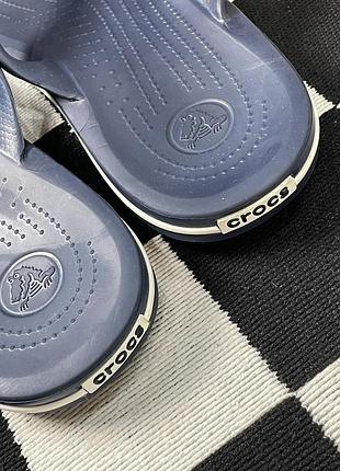 Темно-синие вьетнамки crocs crocband flip 4