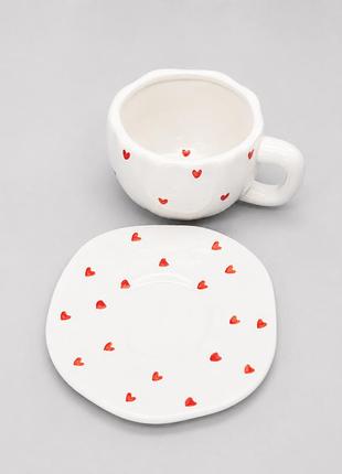 ☕💕 керамическая чашка с блюдцем "сердце"💕 5