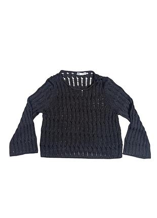 Свитшот женский вязаный черный zara, размер м