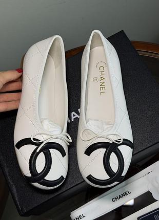 Шкіряні балетки chanel 5