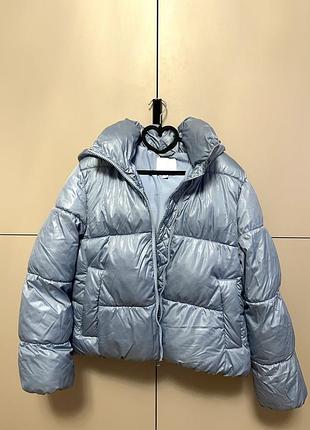 Куртка жіноча h&m зимова блакитна 3