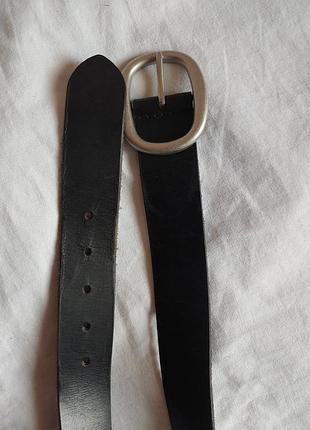 Ремень черный кожаный esprit edc 100см