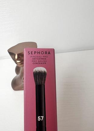 Пензель для консилера sephora collection  pro concealer brush #57 4