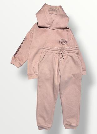 Matalan комплект толстовки з капюшоном та спортивних штанів на 4-5 років 104-110 см happy теплий костюм на флісі