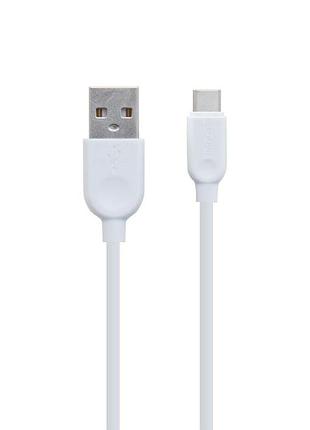 Кабель borofone bx14 usb — type c 2.4a max 1 m білий