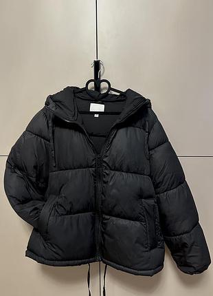 Куртка чорна зимова h&m 6