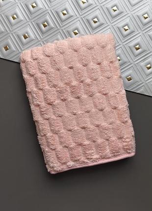 М'який рушник для обличчя з мікрофібри solafa home textiles рожевого кольору 50х90 см