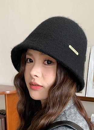 🧢 стильная шерстяная тёплая панама