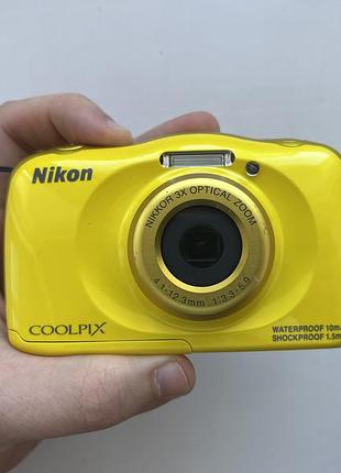 Фотоаппарат 2000х стильная y2k камера nikon coolpix s33 ударопрочная и водонепроницаемая