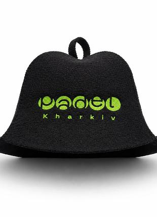 Лазнева шапка luxyart "padel" фетр чорний (lx-389)