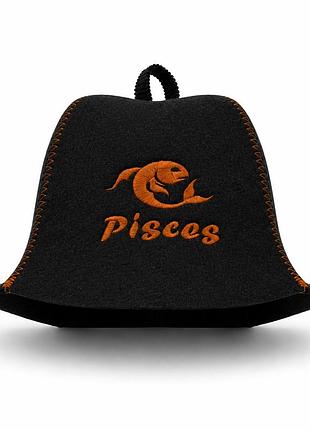 Лазнева шапка luxyart "pisces" фетр чорний (lx-380)