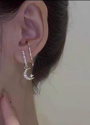 Серьги эхолуния звезда