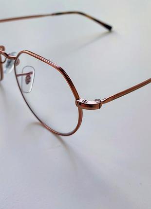 Оригинальная трендовая оправа ray-ban rx 6465 jack 2943 (розовое золото / стане хорошее)