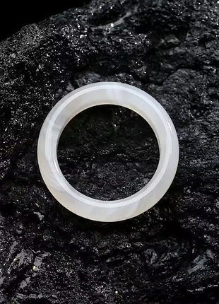 Кольцо "white agate" 4