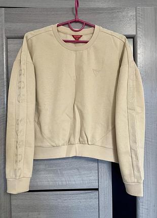 Свитшот guess valencia logo беж m, l, xl