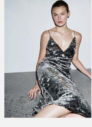 Сукня zara limited edition в паєтках 6
