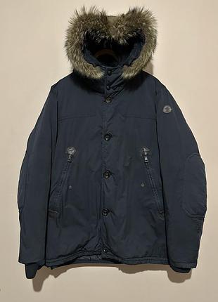 Оригінальний вовняний пуховик парка moncler hirson giubbotto (розмір 5 / xxl)