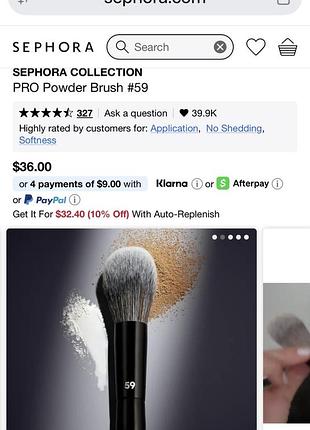 Пензель для пудри sephora collection  pro powder brush #59 7
