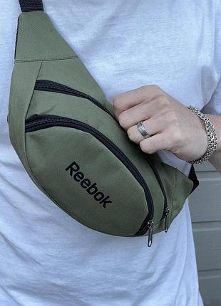 Бананка reebok хаки (черное лого) # 2