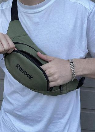 Бананка reebok хаки (черное лого) # 4