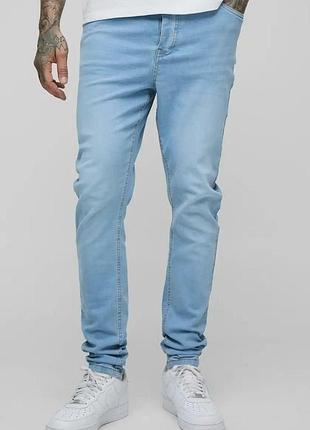 Новые джинсы boohoo man w34 tall skinny stretch jean
