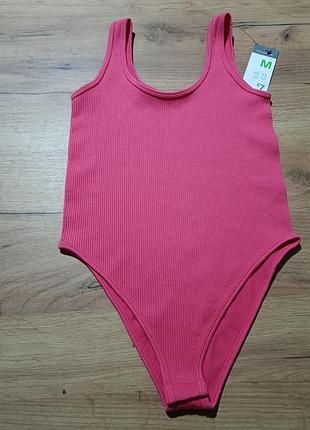 Нове безшовне боді в рубчик primark, розмір m (яскраво-рожеве / фуксія).