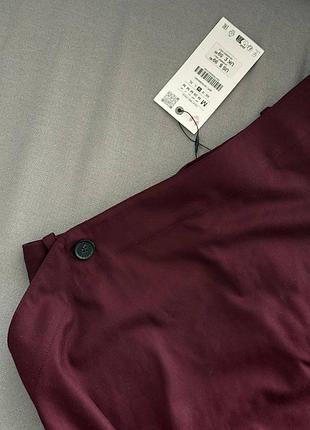Асиметрична бордова спідниця бренду zara, нова з бірками 6