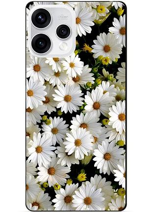 Чехол силиконовый бампер для oppo reno 15 с рисунком ромашки цветы
