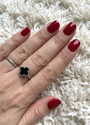 Женская кольца серебряная в стиле van cleef alhambra