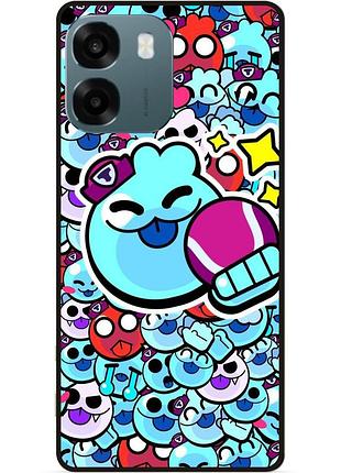 Силіконовий чохол бампер для oppo a6 стікери бравл скуик brawl