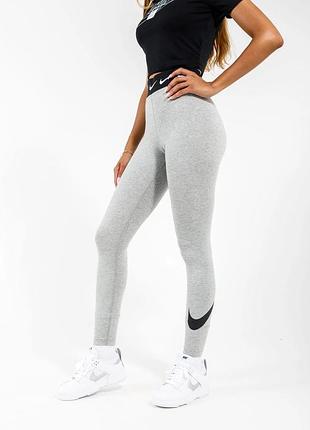Женские лосины леггинсы тайтсы nike nsw club high-waisted leggings