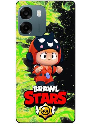 Силіконовий бампер чохол для oppo a6 з героєм бравл беа снайпер brawl