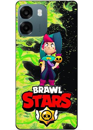 Чехол силиконовый бампер для oppo a6 с героем бравл честер brawl
