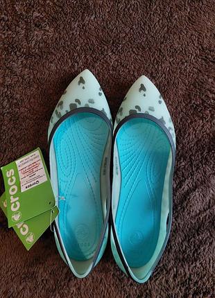 Балетки crocs з леопардовим принтом, розмір 38-39, нові