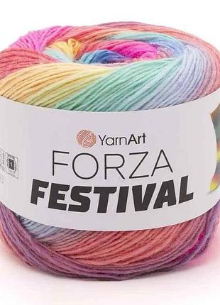 Пряжа forza festival 75% шерсть 25% полиамид 420м 100г 4шт/уп арт.2915 тм yarnart