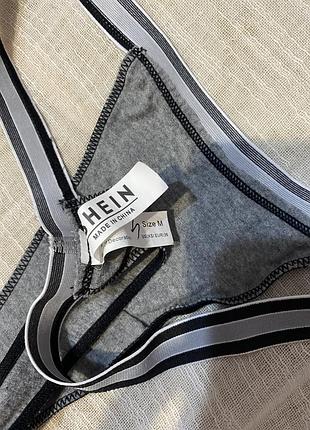 Shein крутые серые стринги размер м 3
