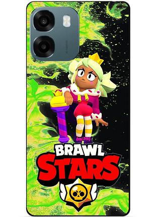 Чехол силиконовый бампер для oppo a6 с героем бравл менди brawl